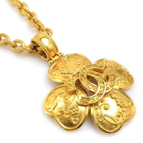 CHANEL Gold Coco Mark Necklace - Picture 1 of 5